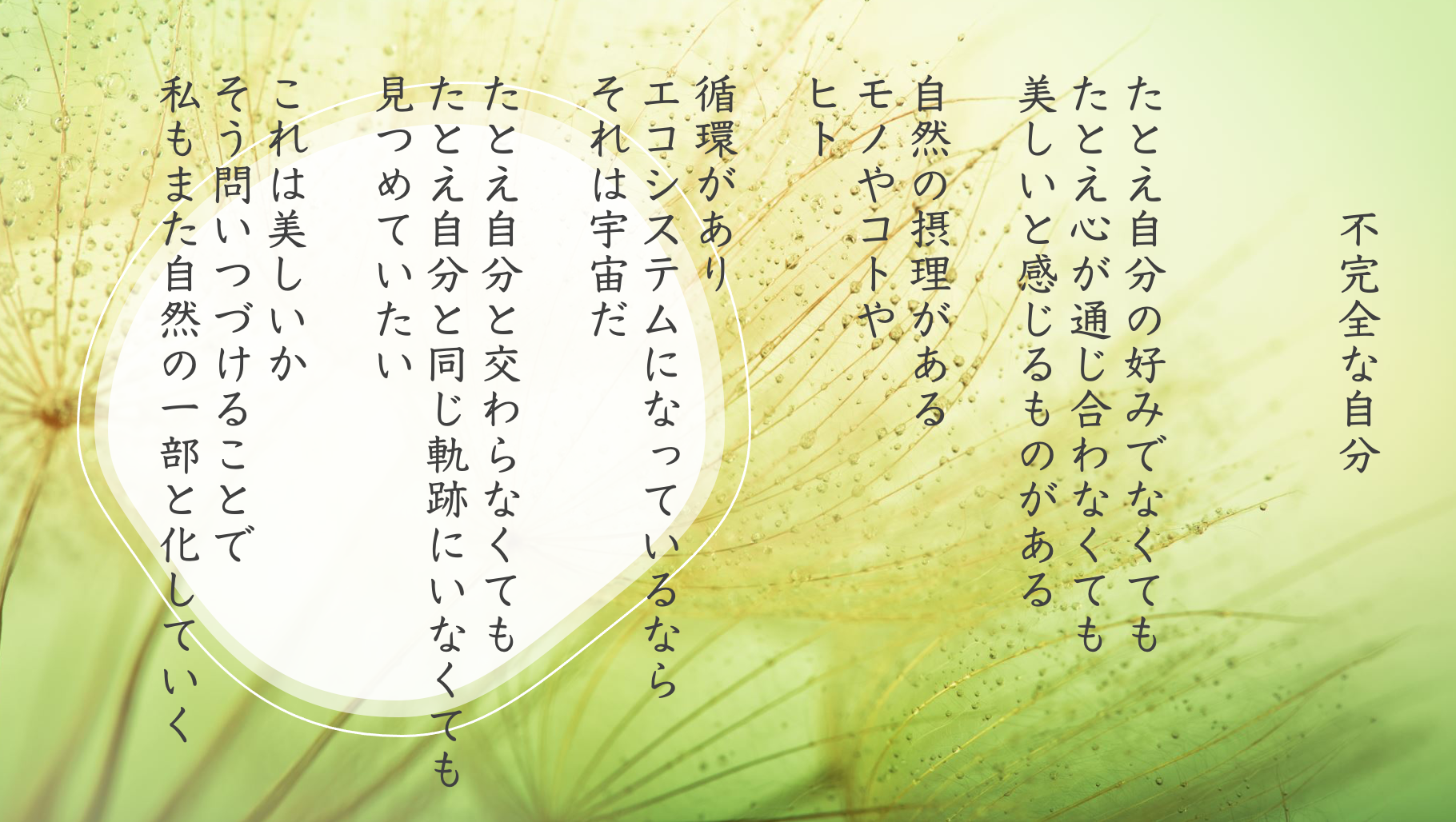 「考えを書いてはいけません。」